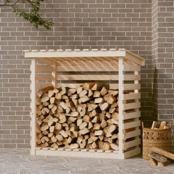 Firewood Rack Solid Wood Pine