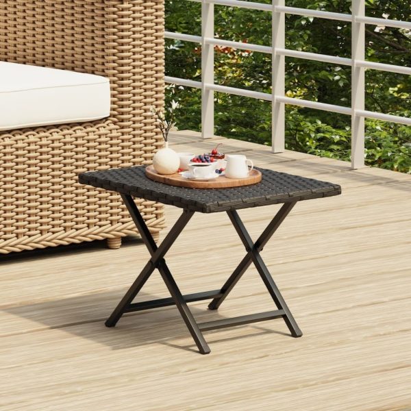 Folding Table 45x35x32 cm Poly Rattan