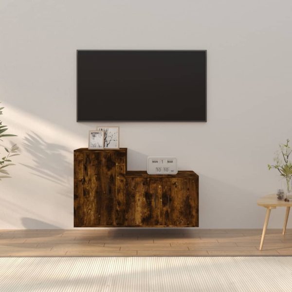 2 Piece TV Cabinet Set Engineered Wood