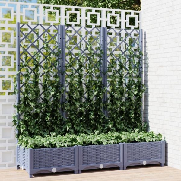 Garden Planter with Trellis PP