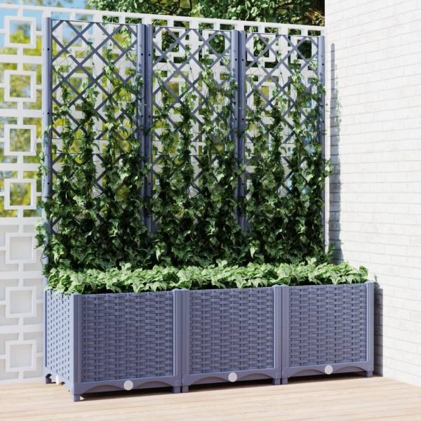 Garden Planter with Trellis PP