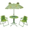 3 Piece Kids’ Garden Bistro Set with Parasol