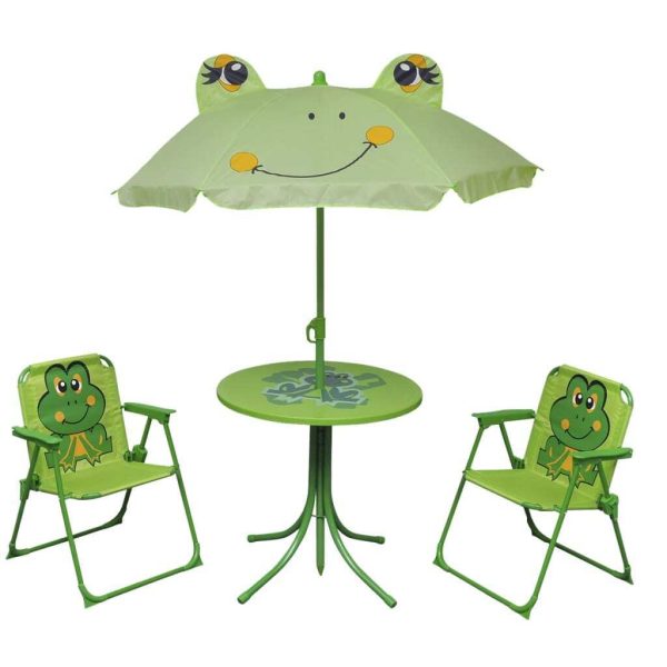 3 Piece Kids’ Garden Bistro Set with Parasol