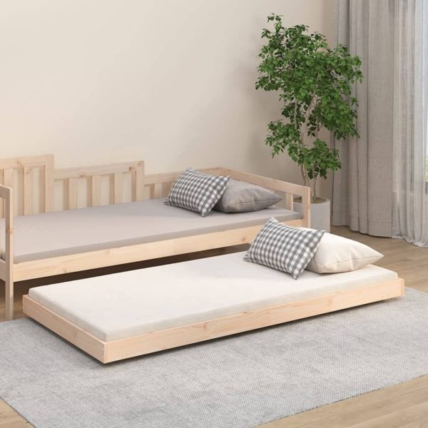 Bed Frame 92×187 cm Solid Pine Wood Single Size