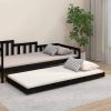 Bed Frame 92×187 cm Solid Pine Wood Single Size