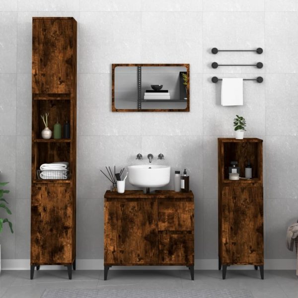 Bathroom Cabinet 65x33x60 cm Engineered Wood