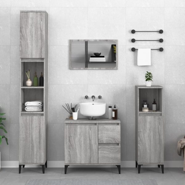 Bathroom Cabinet 65x33x60 cm Engineered Wood