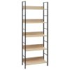 4-Layer Book Shelf Oak Engineered Wood