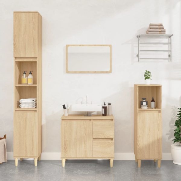 Bathroom Cabinet 65x33x60 cm Engineered Wood