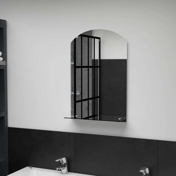 Wall Mirror with Shelf Tempered Glass