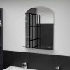 Wall Mirror with Shelf Tempered Glass