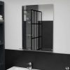 Wall Mirror with Shelf Tempered Glass