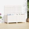 Garden Storage Box Grey 121x55x64 cm Solid Wood Pine