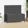 Garden Storage Box Black 76×42.5×54 cm Solid Wood Pine