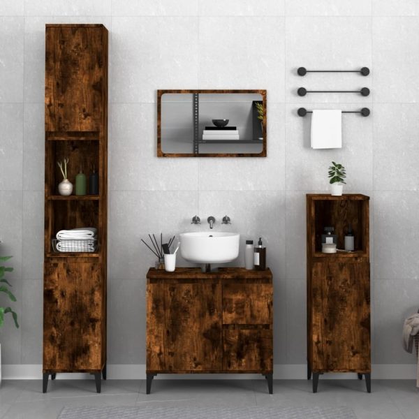 Bathroom Cabinet 30x30x190 cm Engineered Wood
