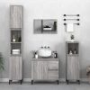 Bathroom Cabinet 30x30x190 cm Engineered Wood