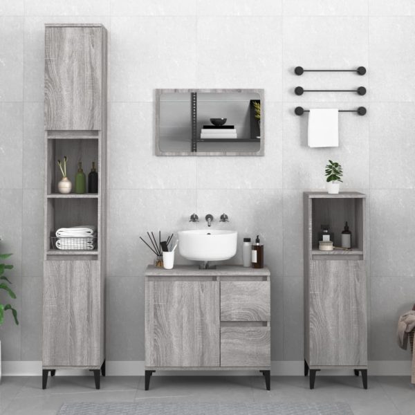 Bathroom Cabinet 30x30x190 cm Engineered Wood