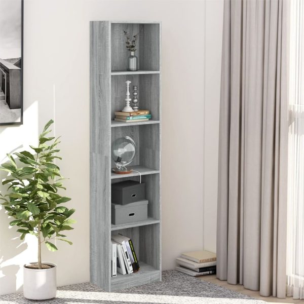 5-Tier Book Cabinet Engineered Wood
