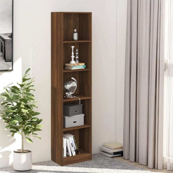 5-Tier Book Cabinet Engineered Wood