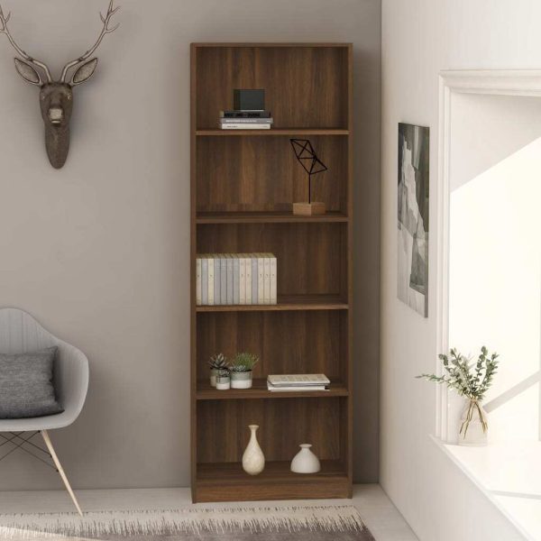 5-Tier Book Cabinet Engineered Wood
