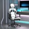Massage Gaming Chair with Footrest Faux Leather