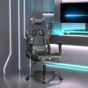Massage Gaming Chair with Footrest Faux Leather
