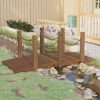 Garden Bridge With Railings 150x67x56cm Solid Wood Spruce