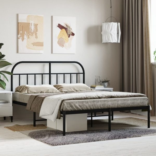 Metal Bed Frame with Headboard