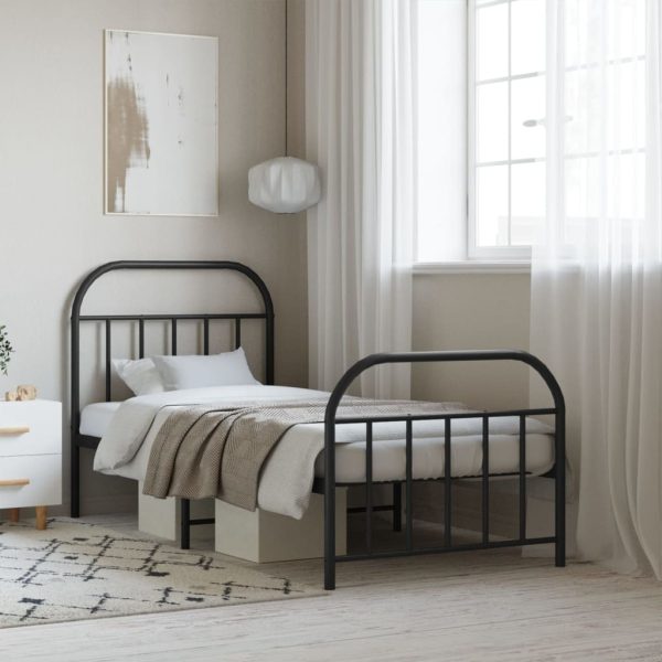 Metal Bed Frame with Headboard