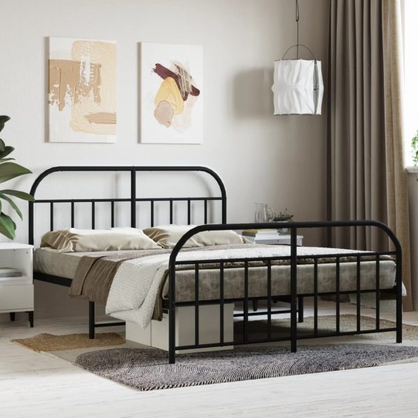 Metal Bed Frame with Headboard