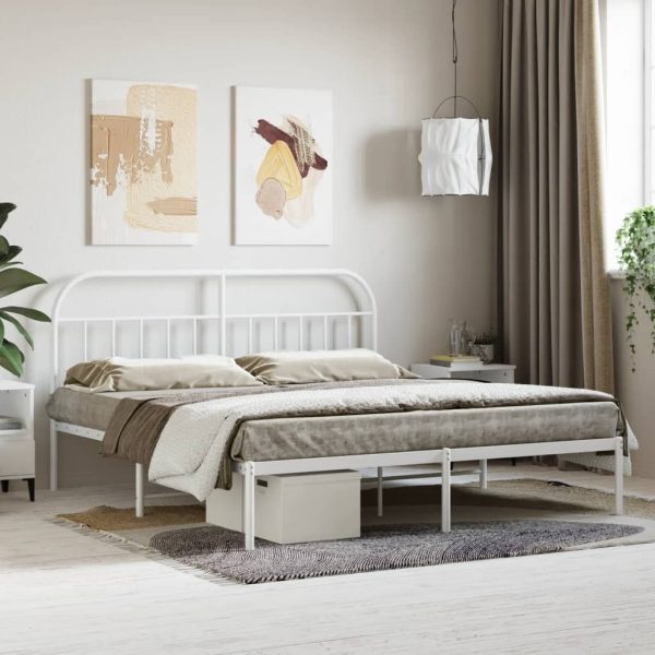 Metal Bed Frame with Headboard