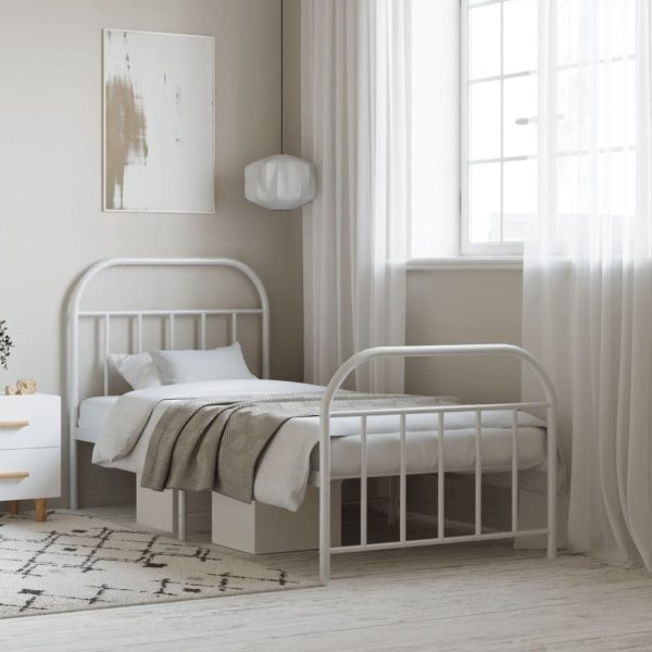 Metal Bed Frame with Headboard