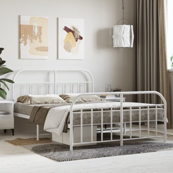 Metal Bed Frame with Headboard