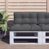 Pallet Cushions 2 pcs Grey Fabric