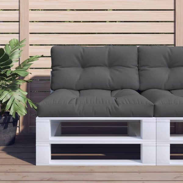 Pallet Cushions 2 pcs Grey Fabric