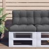 Pallet Cushions 2 pcs Grey Fabric