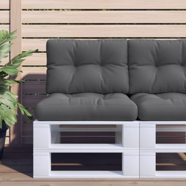 Pallet Cushions 2 pcs Grey Fabric