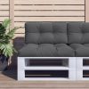 Pallet Cushions 2 pcs Grey Fabric