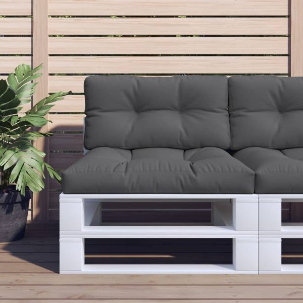 Pallet Cushions 2 pcs Grey Fabric
