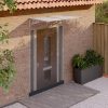 Door Canopy Grey and Transparent Polycarbonate