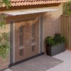 Door Canopy Grey and Transparent Polycarbonate