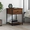 Bedside Table 44x45x58 cm Engineered Wood