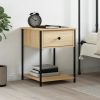 Bedside Table 44x45x58 cm Engineered Wood