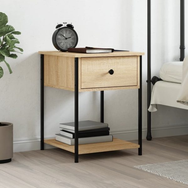 Bedside Table 44x45x58 cm Engineered Wood
