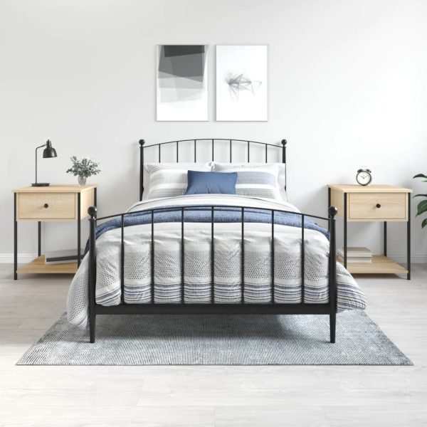 Bedside Table 44x45x58 cm Engineered Wood