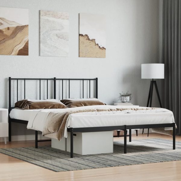 Metal Bed Frame with Headboard