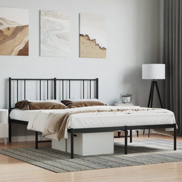 Metal Bed Frame with Headboard