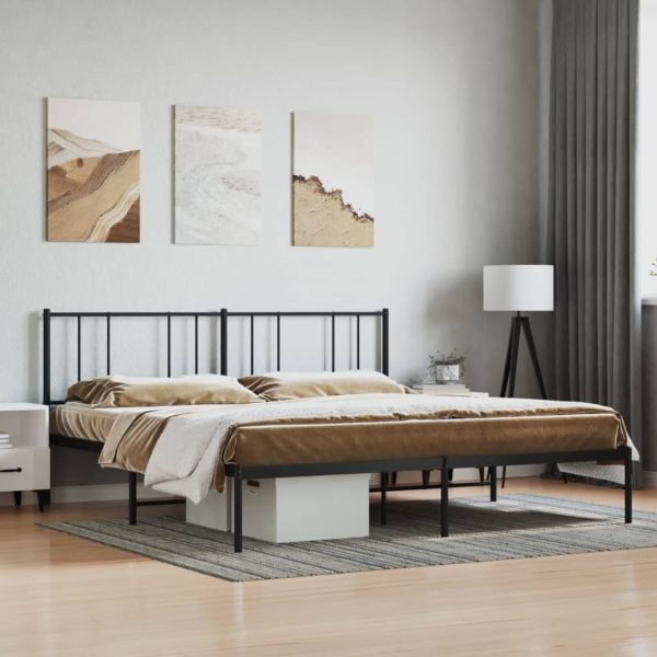 Metal Bed Frame with Headboard