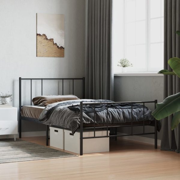 Metal Bed Frame with Headboard