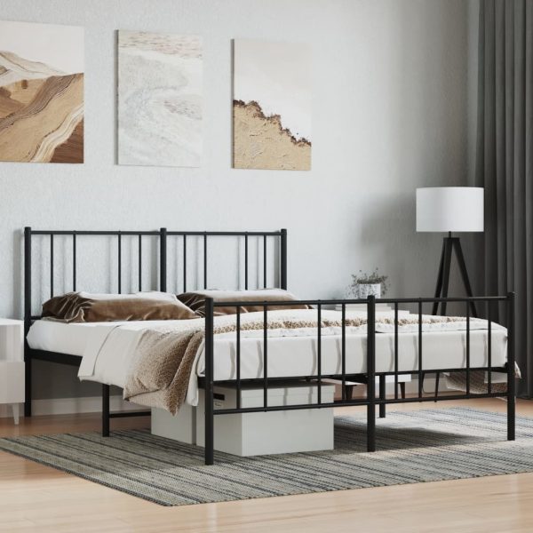 Metal Bed Frame with Headboard